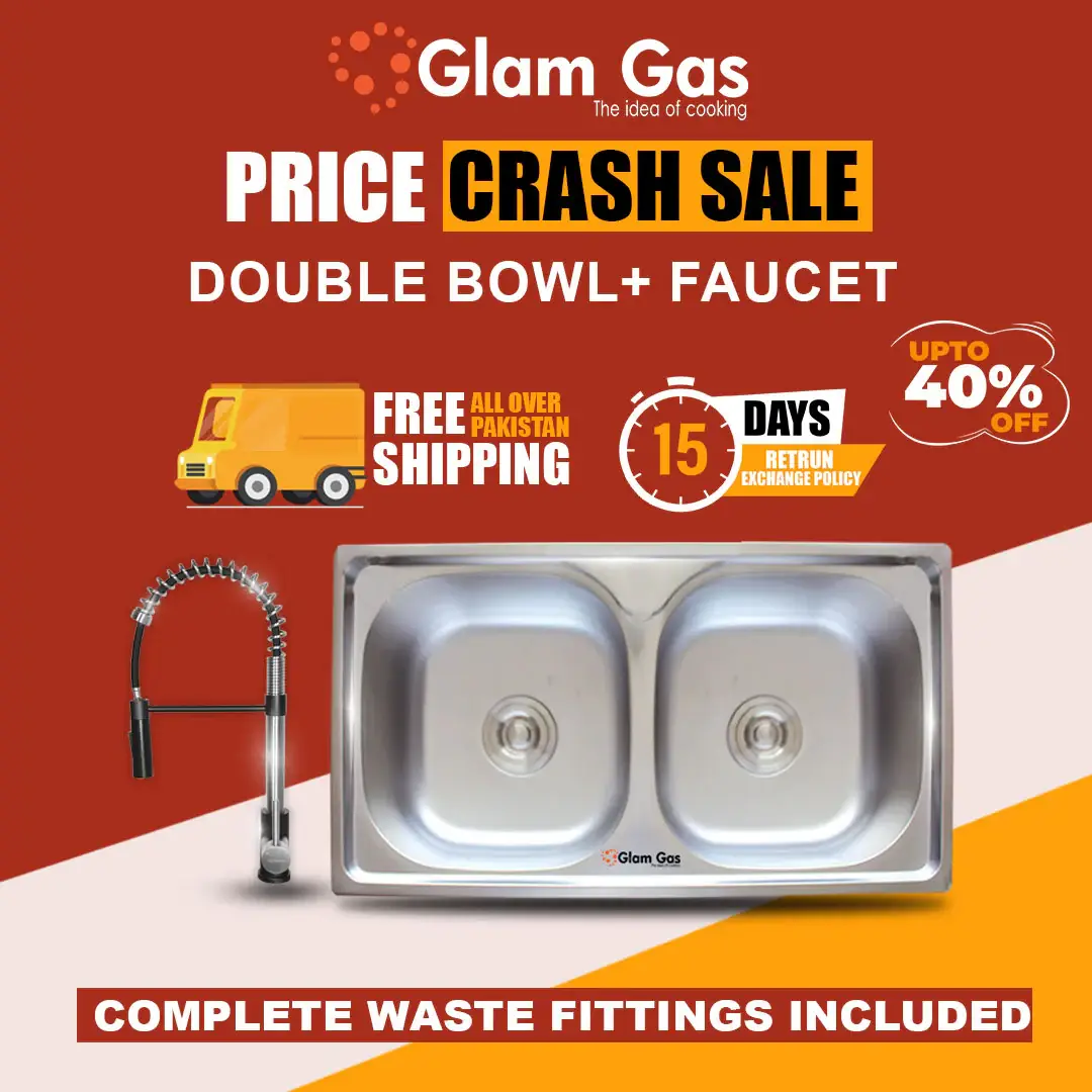 glam gas sink f 02 | stainless steel sink | kitchen sink | double kitchen bowl | kitchen basin