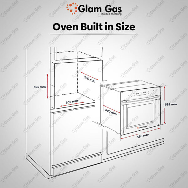 glam gas bake up electric | glam gas oven | built in oven | electric oven