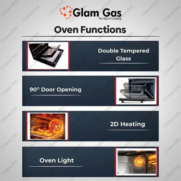 glam gas bake up electric | glam gas oven | built in oven | electric oven
