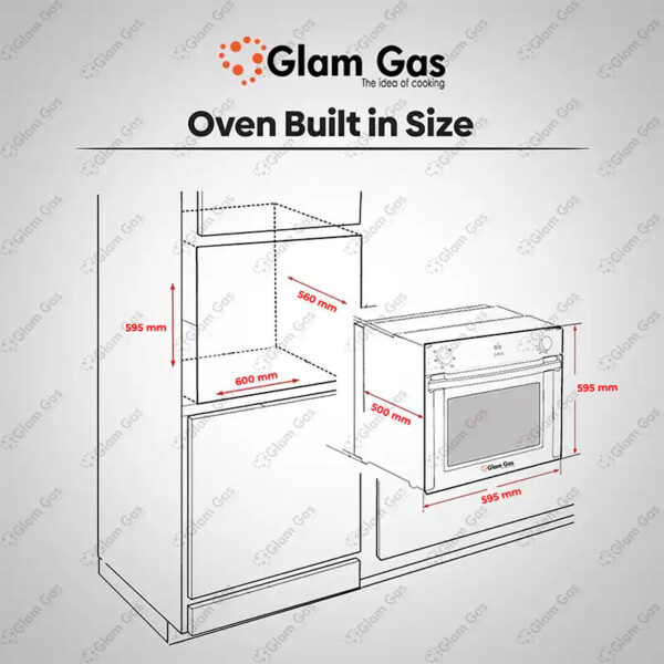 glam gas black forest gas+electric oven | glam gas oven | built in oven | gas+electric oven