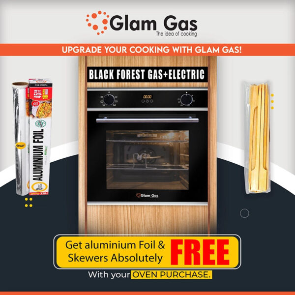 glam gas black forest gas+electric oven | glam gas oven | built in oven | gas+electric oven