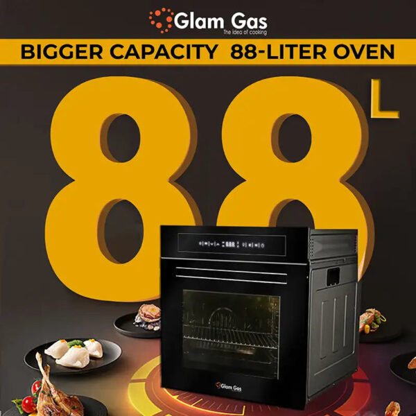 glam gas built in oven a68 sf3 – 88l large capacity oven | glam gas oven | built in oven | electric oven