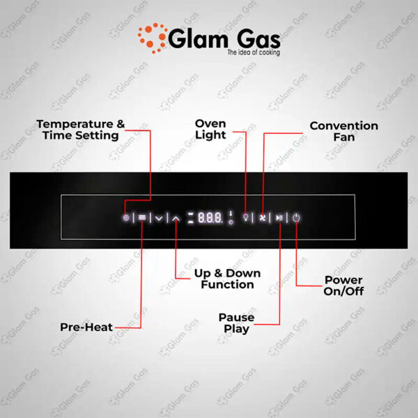 glam gas built in oven a68 sf3 – 88l large capacity oven | glam gas oven | built in oven | electric oven