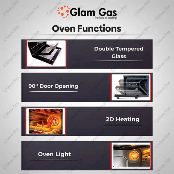 glam gas built in oven a68 sf3 – 88l large capacity oven | glam gas oven | built in oven | electric oven