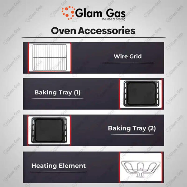 glam gas built in oven a68 sf3 – 88l large capacity oven | glam gas oven | built in oven | electric oven