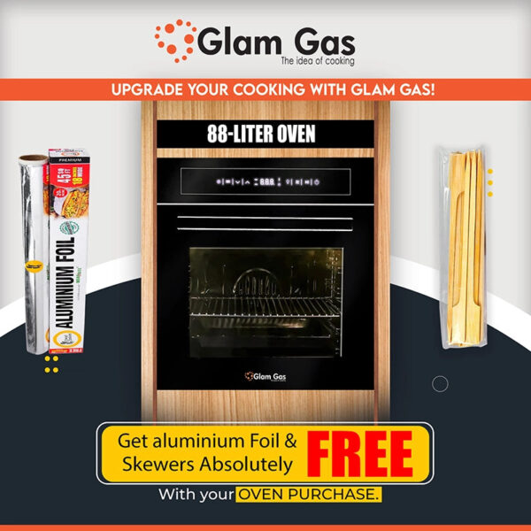 glam gas built in oven a68 sf3 – 88l large capacity oven | glam gas oven | built in oven | electric oven