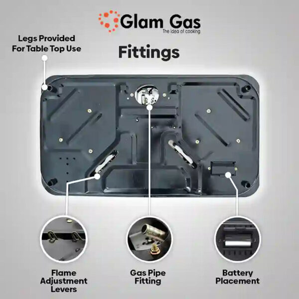 food book 2 burner compact built in hob with safety features