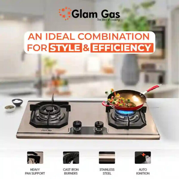 food book 2 burner compact built in hob with safety features