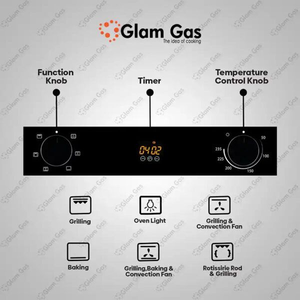 glam gas black forest electric | glam gas oven | built in oven | electric oven