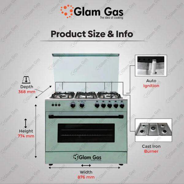chef 34 green cooking range style & functionality