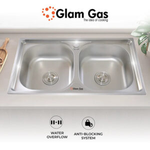 double bowl kitchen sink f02 with faucet ring11 2