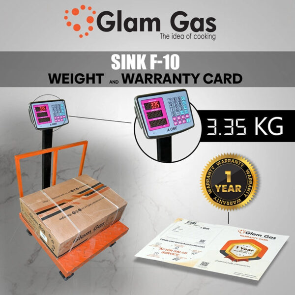 glam gas combo deal – sink f 10 with flow 11 faucet | single bowl stainless steel sink