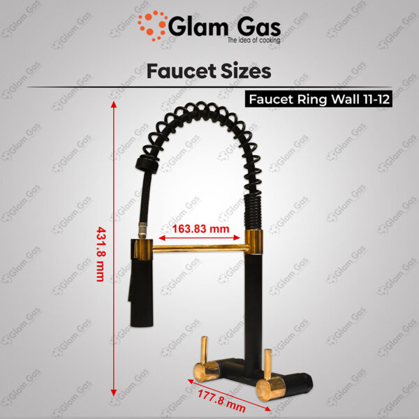 glam gas faucet wall 11 12 ring black | nalka | tuti | nal | nalka