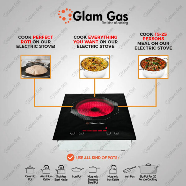 glam gas | hot glow b120 | infrared ceramic cooker | hot plate | choolah