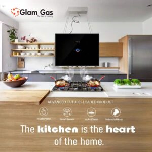 glam gas hood | island glow | kitchen hood | chimney