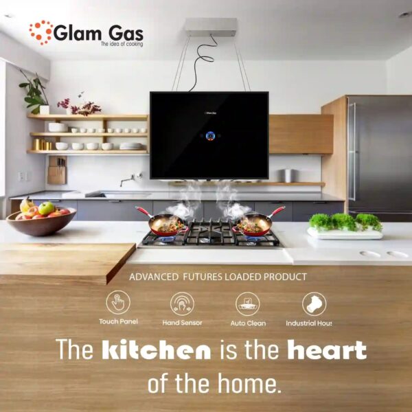 glam gas hood | island glow | kitchen hood | chimney