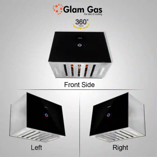 glam gas hood | island glow | kitchen hood | chimney
