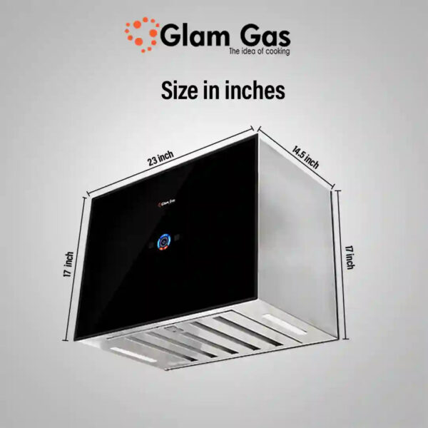 glam gas hood | island glow | kitchen hood | chimney