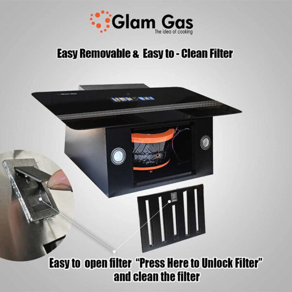 glam gas range hood | orbit 12 | kitchen hood | chimney