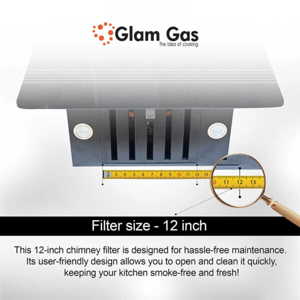 glam gas range hood | orbit 12 | kitchen hood | chimney