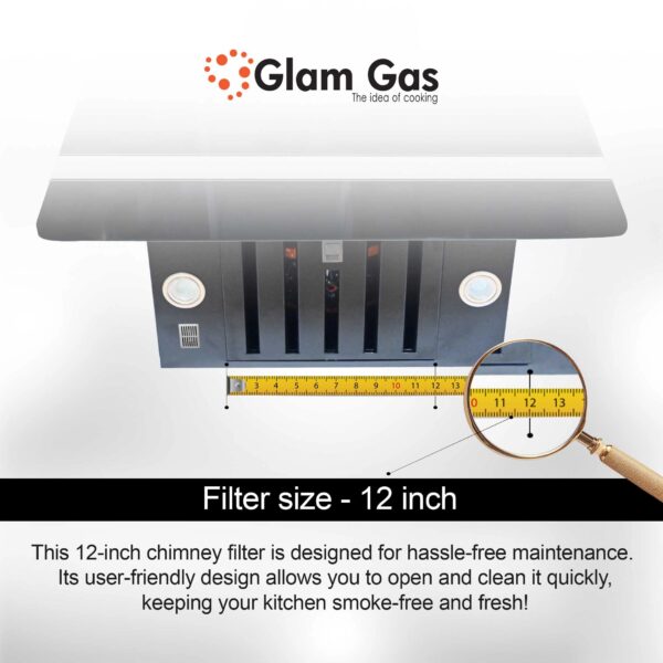 glam gas range hood | windy 12 | kitchen hood | chimney