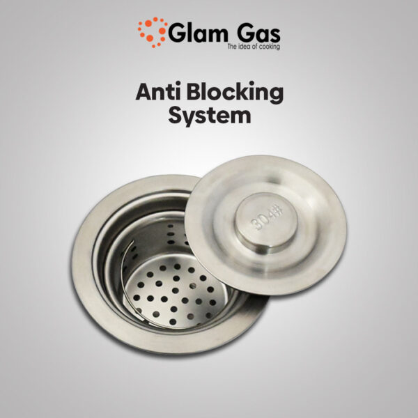 glam gas sink life style 6 6 bk texture | stainless steel sink | kitchen sink | single kitchen bowl | kitchen basin