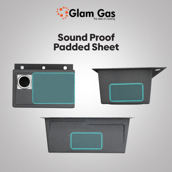 glam gas sink life style 6 6 bk texture | stainless steel sink | kitchen sink | single kitchen bowl | kitchen basin