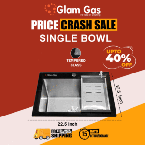 glam gas sink lifestyle 11 | stainless steel sink | kitchen sink | single kitchen bowl | kitchen basin