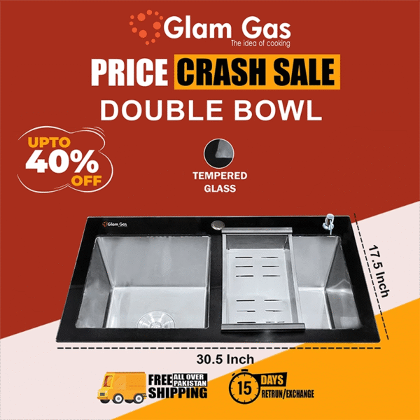 glam gas sink lifestyle 12 | stainless steel sink | kitchen sink | double kitchen bowl | kitchen basin