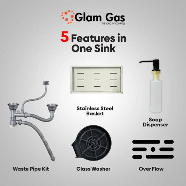glam gas sink lifestyle 12 | stainless steel sink | kitchen sink | double kitchen bowl | kitchen basin
