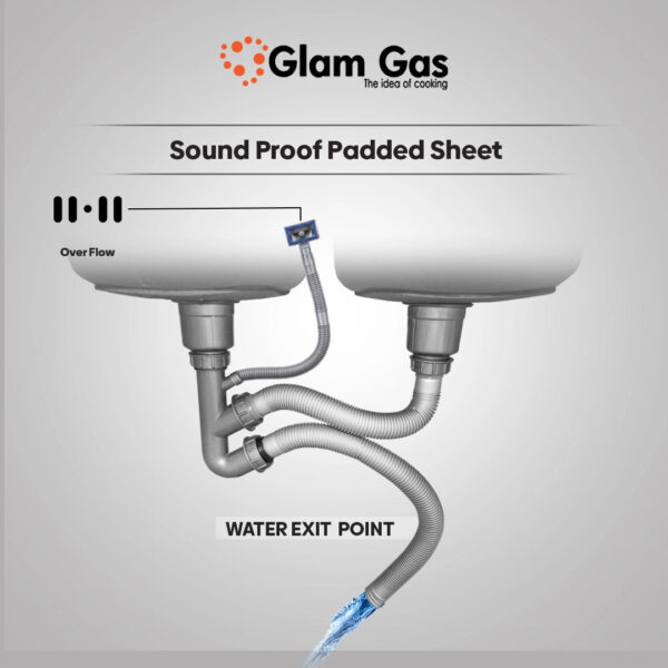 glam gas sink lifestyle 57 texture | stainless steel sink | kitchen sink | double kitchen bowl | kitchen basin