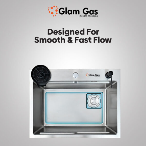 glam gas sink lifestyle 6 6 texture kitchen sink | stainless steel sink | kitchen sink | single kitchen bowl | kitchen basin