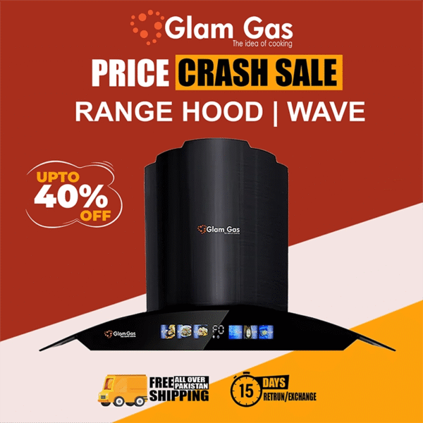 glam gas range hood | wave | kitchen hood | chimney