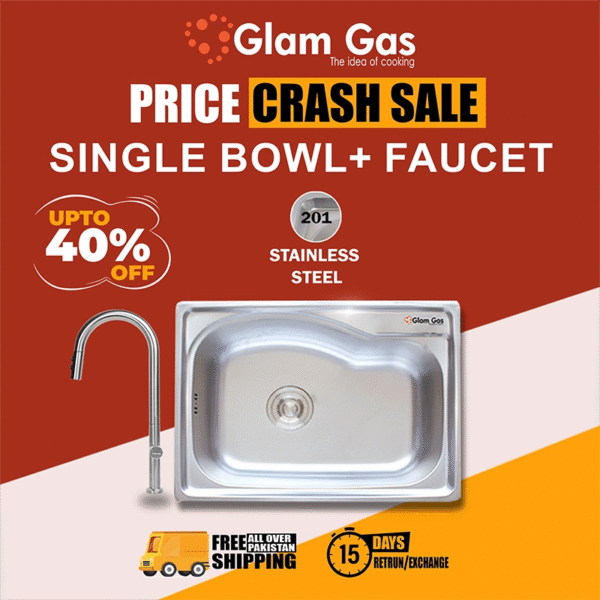 Glam Gas Sink F-10 modern deep stainless steel kitchen sink