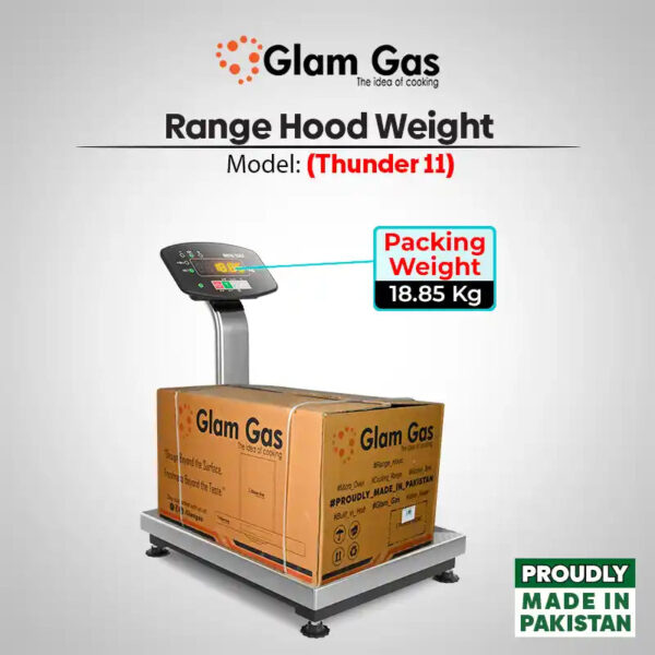 glam gas range hood | thunder 11 | kitchen hood | t shape chimney | 75,90 cm